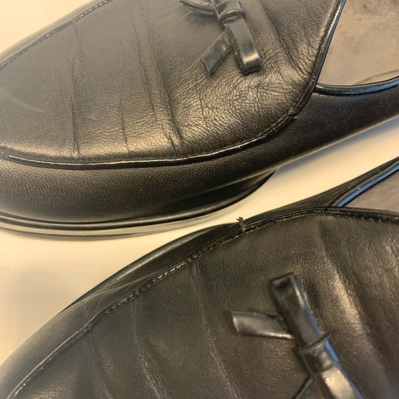 Stuart Weitzman US 8.5 Black Loafers Genuine Leather round toe - Picture 12 of 12